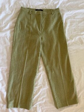 Weekend Max Mara 
Olive Green wool trousers Pants size US 10